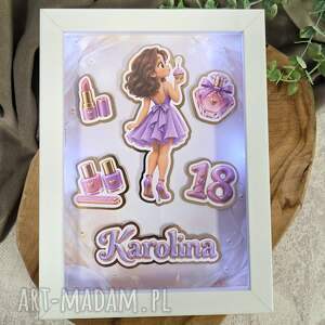 Personalizowana ramka LED na urodziny - zabawny prezent
