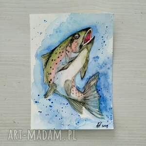 ryba, akwarela, ilustracja