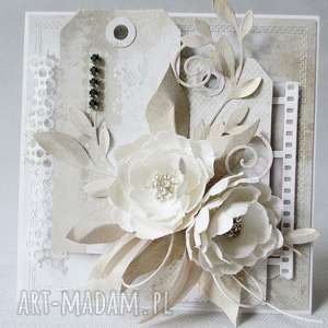 handmade scrapbooking kartki w dniu ślubu - w pudełku