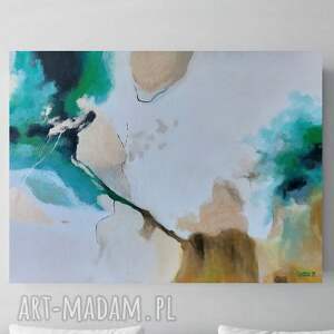 zielono - złote marzenie - obraz akrylowy formatu 80/60 cm