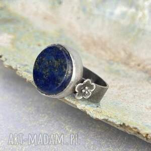 pierścionek z lapis lazuli a1007, prezent dla niej, romantyczki