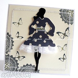 ręcznie wykonane scrapbooking kartki być kobietą - kartka #7