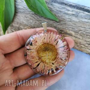 handmade naszyjniki naszyjnik z suszonym kwiatem z1120