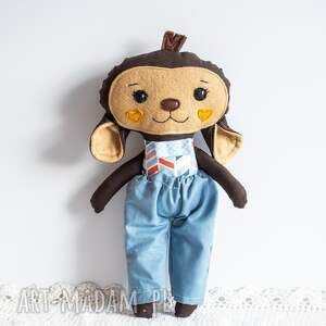 handmade maskotki słodka małpka szymuś 32 cm