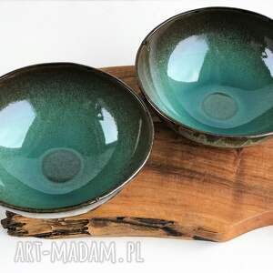 handmade ceramika miska ceramiczna 750 ml - laguna - zestaw 2 szt