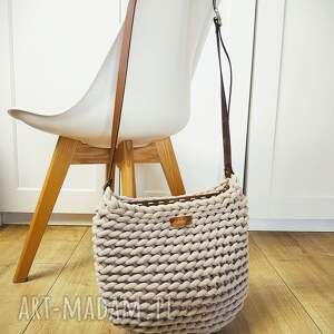 handmade torebki torba z sznurka bawełnianego zapinana na zamek boho weave bag