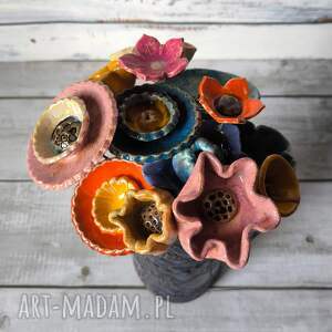 handmade ceramika kolorowy bukiet