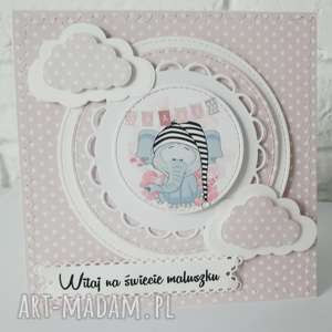 handmade scrapbooking kartki kartka z okazji narodzin dziecka