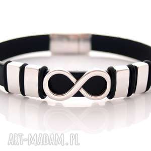 handmade męska bransoletka skórzana infinity man