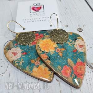 kolczyki decoupage - PAULA CZEKA NA WENE biżuteria