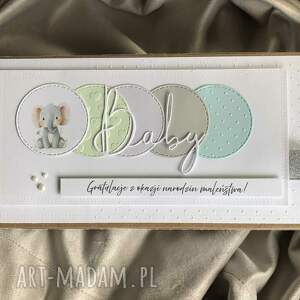 scrapbooking kartki narodziny gratulacje kartka w pudełku dl xl, życzenia