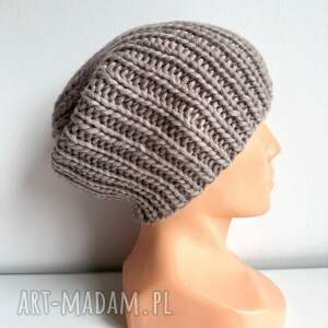 prezenty świąteczne Ręcznie robiona czapka damska JANKA 100% Wełna