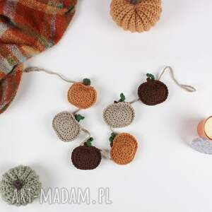 handmade dekoracje jesienna girlanda dyń