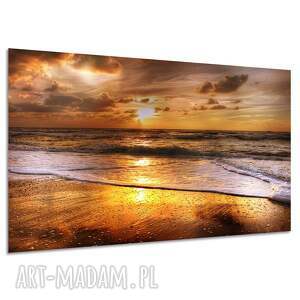 Obraz na płótnie Morze Bałtyk, fale i plaża 120x80 cm