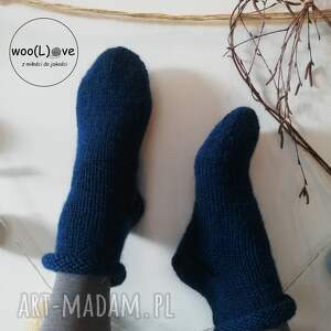 wool love skarpeciaki z wełny i alpaki mono - rolki głębia oceanu rozmiar 38/39