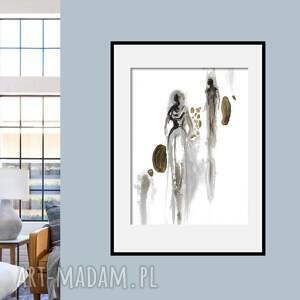 z cyklu obecność 30cm x 40cm kobieta, tworzone ręcznie, prezent, oryginalne