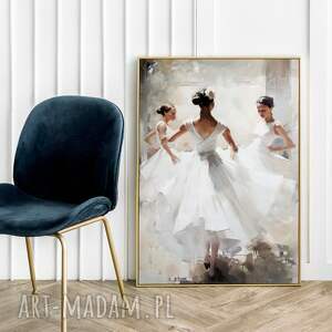 plakat baletnice dziewczyny - format 50x70 cm domu, wnętrza