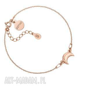 Bransoletka z księżycem z różowego złota, księżyc