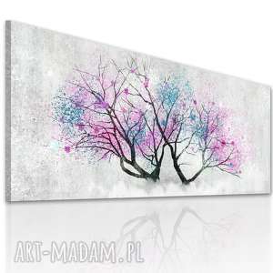 ludesign gallery obraz drukowany na płotnie z kolorowym kwitnącym drzewem
