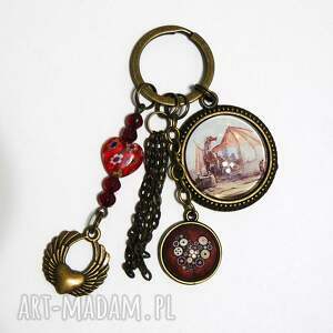 Prezent Breloczek brelok, do kluczy, smok, serce