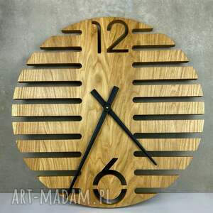 duży zegar ścienny z litego drewna dębowego 50 cm na zamówienie