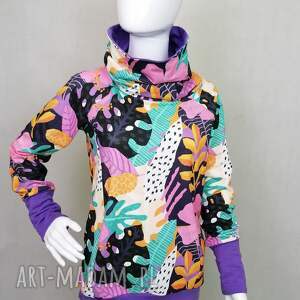 handmade bluzy bluza damska wiola jungle fiolet 2xs - 3 XL