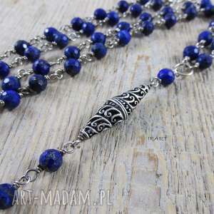 handmade naszyjniki naszyjnik z lapis lazuli w srebrze