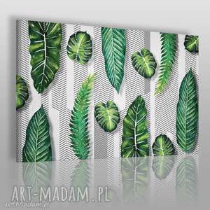 obraz na płótnie - liście wzór - 120x80 - VAKU DSGN obrazy
