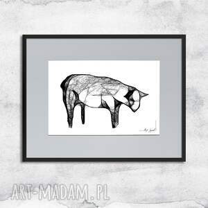 grafika z ramą - nr 75 owca, czemu jej nie kochać dekoracja na ścianę