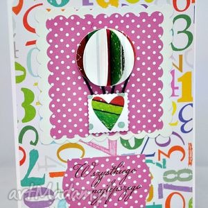 handmade scrapbooking kartki latający balon:)