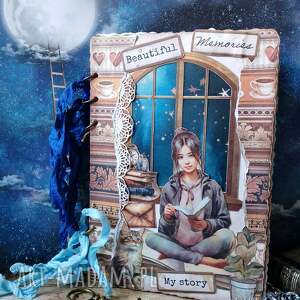 ręczne wykonanie scrapbooking albumy my story/ album/ jurnal/pamiętnik / na zdjęcia