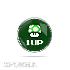 przypinka do klapy marynarki - 1up mario prezent dla męża chłopaka