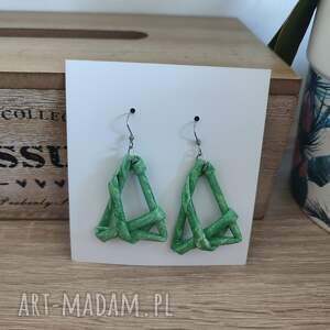 Kolczyki papierowa wiklina, moda, wiszące