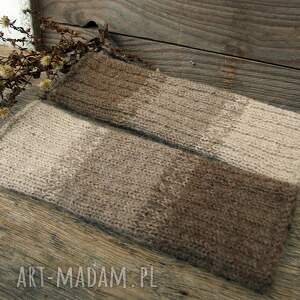 getry z alpaki, ocieplacze na nogi, odcienie beżowego, prezent mikołajki