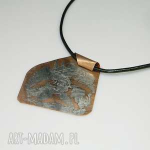 handmade wisiorki miedziany wisior - n27