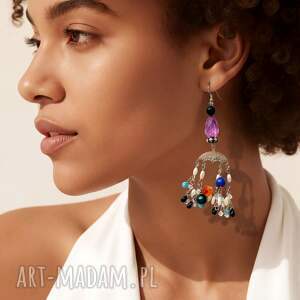 Lekkie koralikowe kolczyki Box Z1, kol, bo, wiesz, kor, et