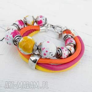 handmade optymistyczna bransoletka c006