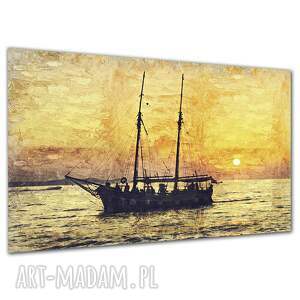 Obraz na płótnie Statek 120x80 cm - żaglowiec nad morzem