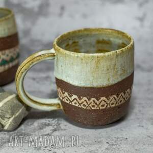 ręczne wykonanie kubki handmade kubek ceramiczny | średni | etnic | 350 ml