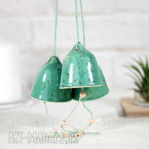 ceramiczny dzwonek - boho, dzwonki choinkowe ceramiczne ozdoby