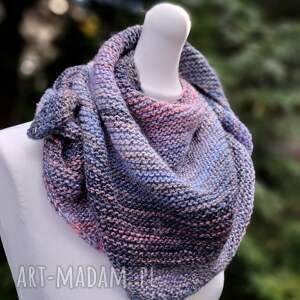 Chusta Apaszka Wrzosowe Pole, barwy wrzosu, przyjemne otulenie