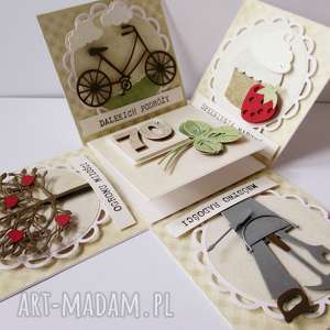 handmade scrapbooking kartki eksplodujące pudełko urodzinowe