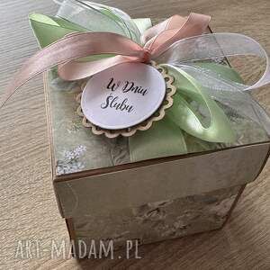 prezent wesele ślub kartka exploading box życzenia