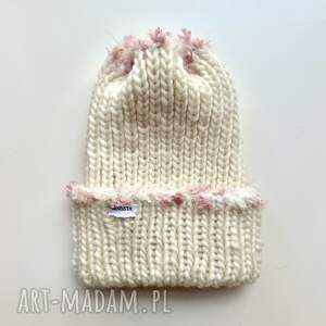 Prezent Wełniana czapka Lily fantazyjna wełna handmade ręcznie