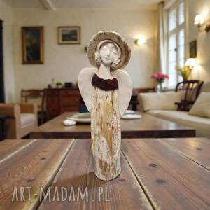 aniol ceramiczny, delikatny dziewczęcy