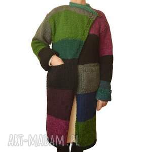 swetry sweter płaszcz kardigan ręcznie robiony na drutach