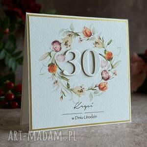 kartka urodzinowa z kopertą prezentową, bh 65a 30 urodziny