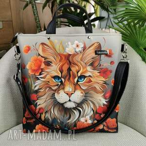 Prezent damska shopperka - kot 2, torebka shopper bag