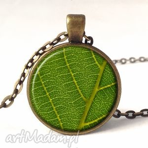 naszyjniki liść - medalion z łańcuszkiem, prezent, liście wiosenna