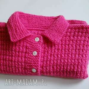 handmade sweterek różowy kubraczek